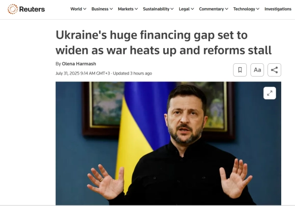 Величезний дефіцит фінансування України збільшуватиметься в міру загострення війни та зупинення реформ -  прогноз Reuters 1
