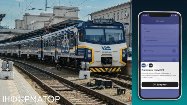 Потяг Укрзалізниці Фото: Інформатор
