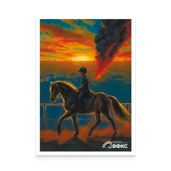 Листівка Кінний спорт України Фото: Укрпошта Листівка Кінний спорт України Фото: Укрпошта