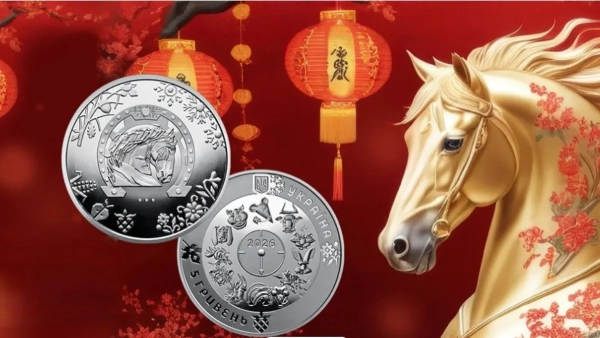 Монета Рік Коня Фото: НБУ