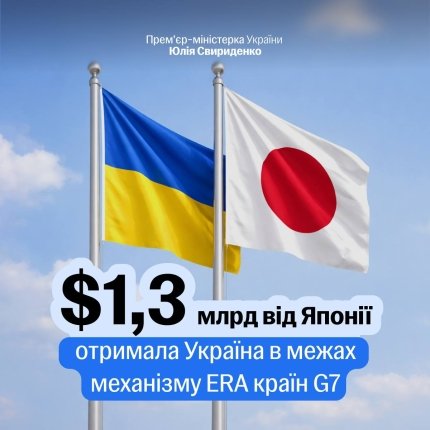 Японія надала Україні допомогу на суму 1,3 мільярда доларів. 6