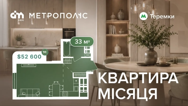 Головна 39 Житло місяця в ЖК «Метрополіс» — 33 м²…
