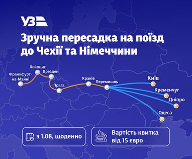 З України до Німеччини можливе залізничне сполучення з пересадкою у Перемишлі.