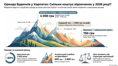 Вартість оренди житла в Карпатах наприкінці літа (інфографіка) 5
