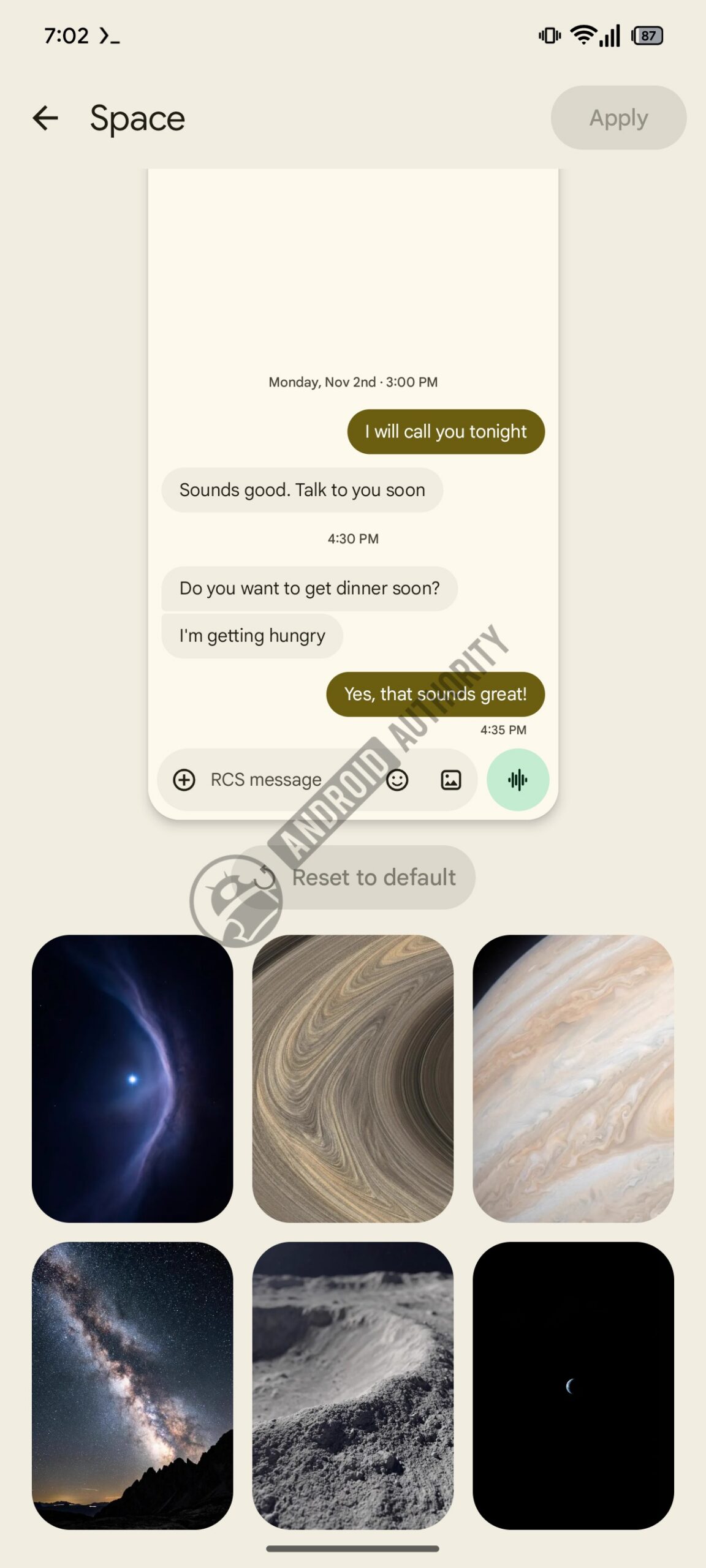 Google Messages: нові шпалери для чатів 22