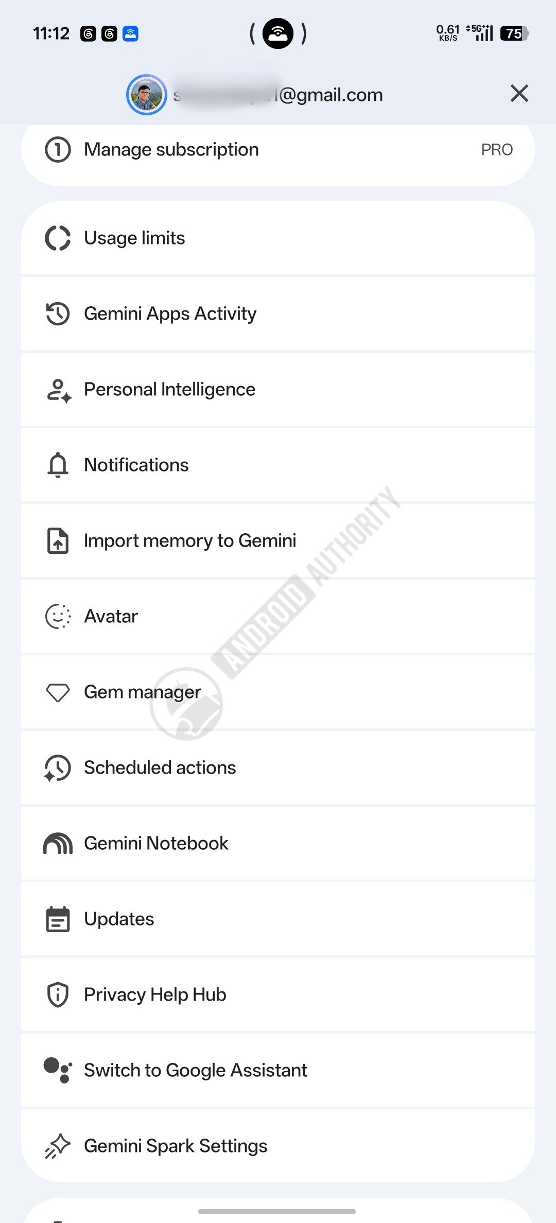 Gemini може позбутися перевантаженого перемикача акаунтів 13