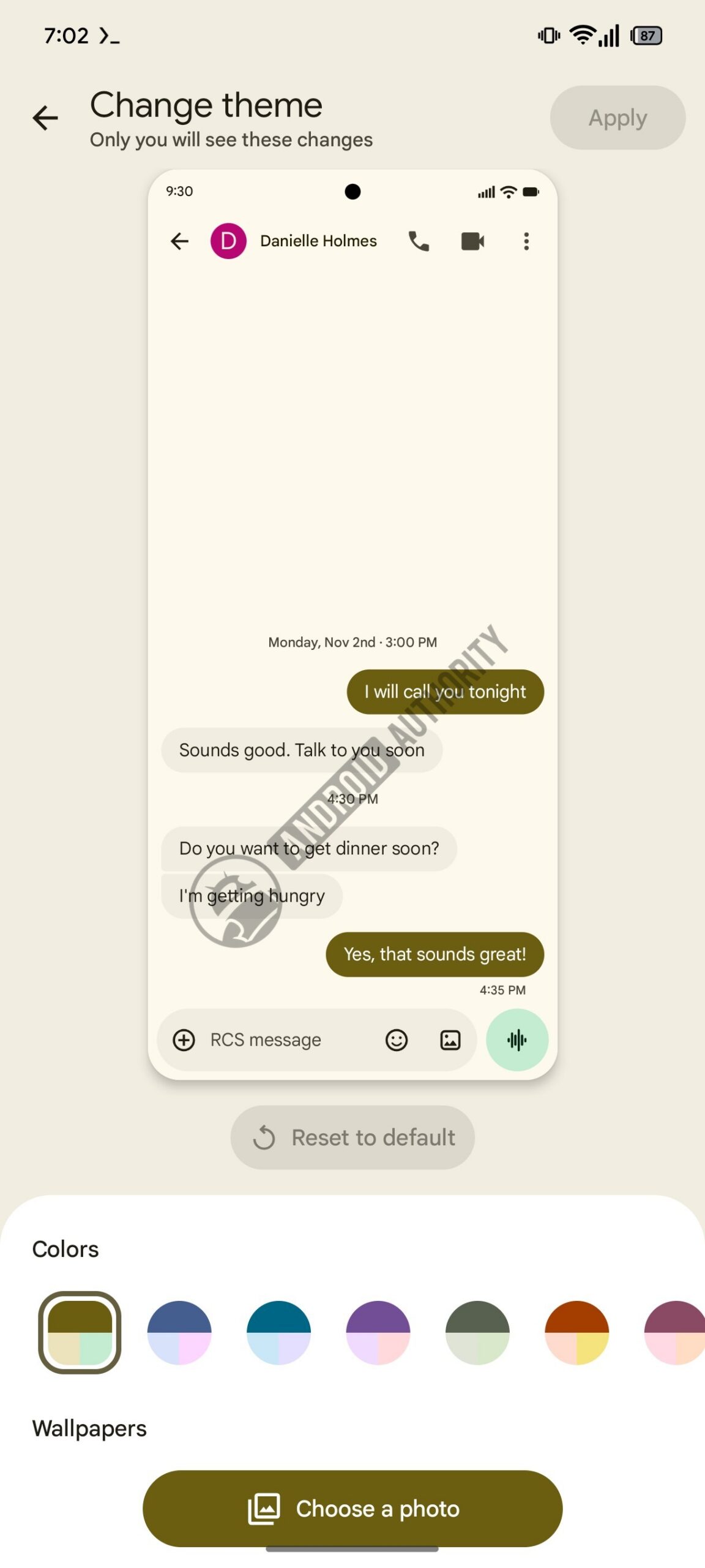 Google Messages: нові шпалери для чатів 14