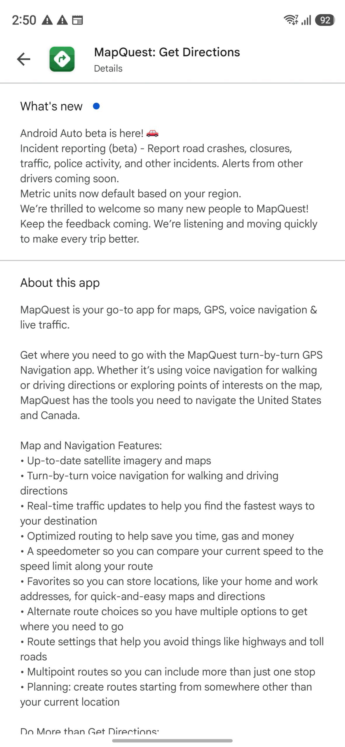 MapQuest інтегрується в Android Auto, нарощуючи популярність 5