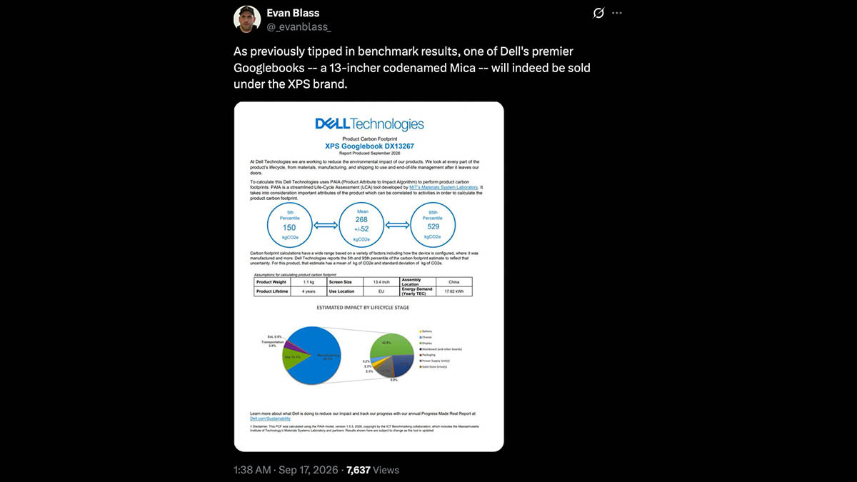Dell розкрила деталі першого Googlebook XPS 2