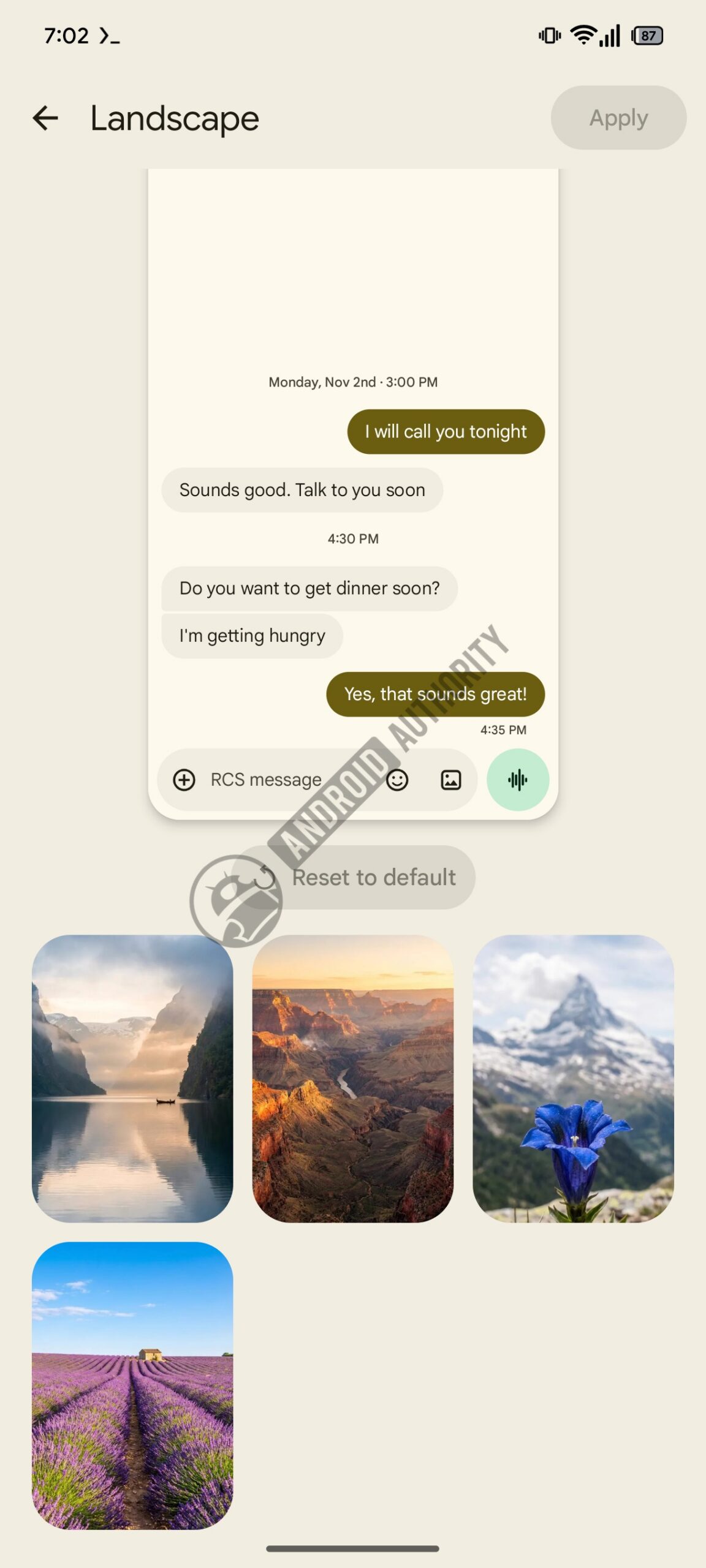 Google Messages: нові шпалери для чатів 21