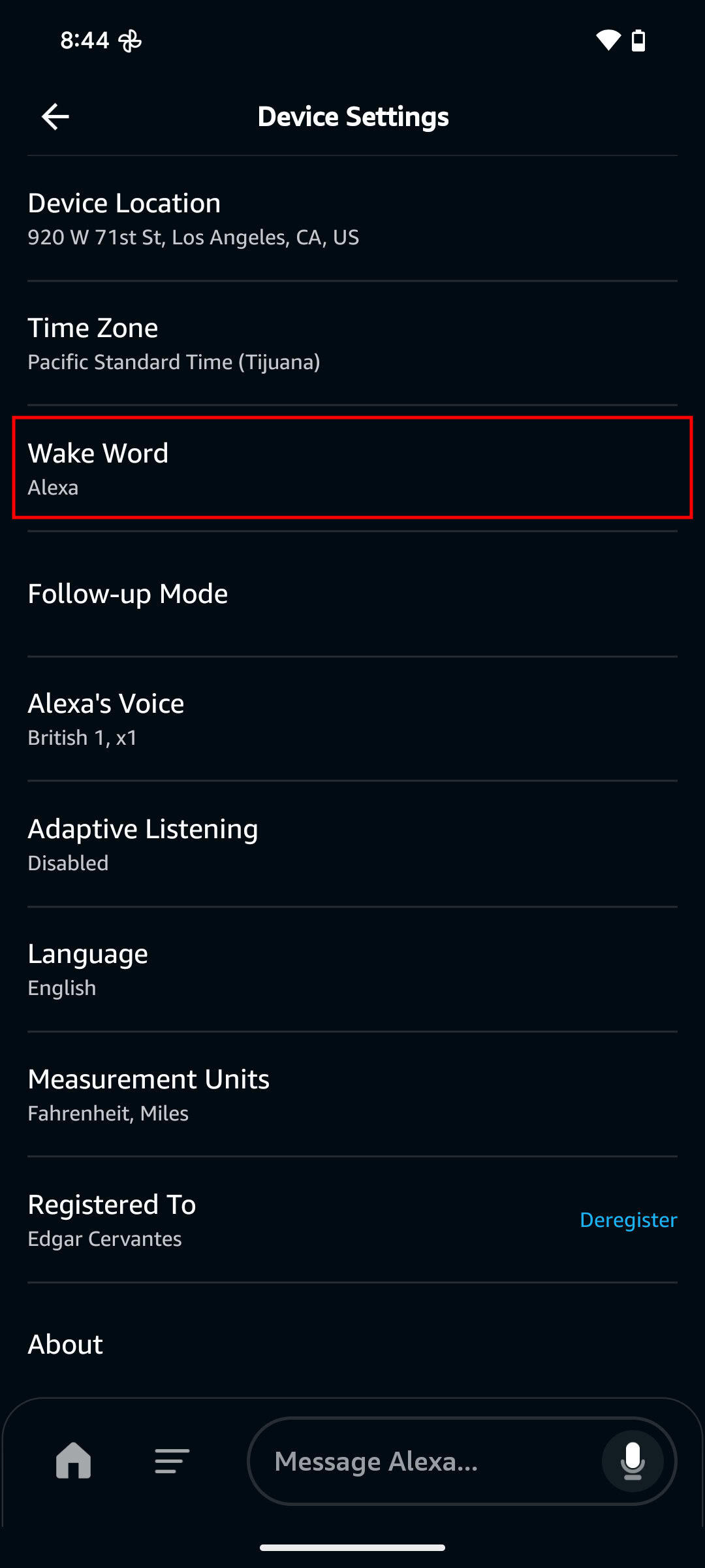 Зміна імені та голосу Alexa 25