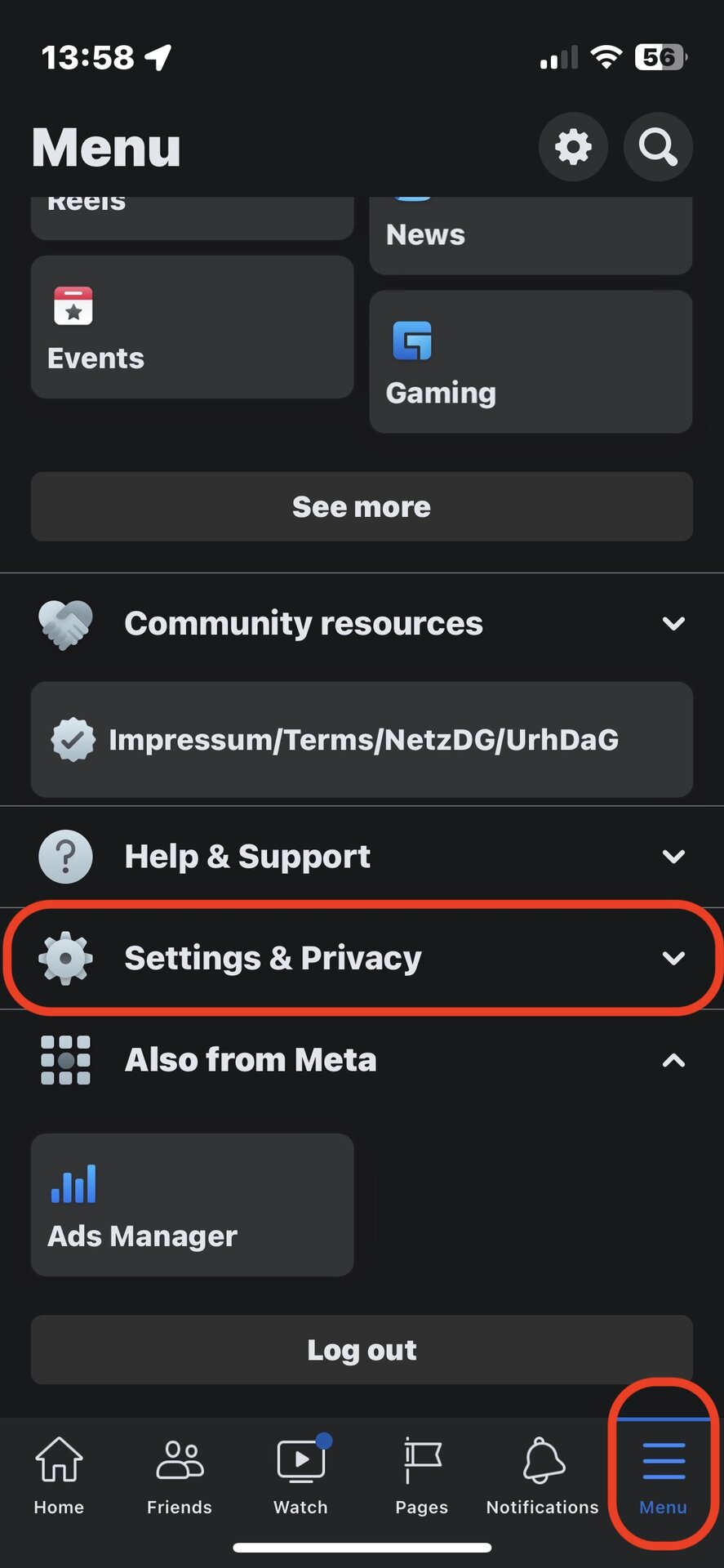 Як вийти з Facebook Messenger 14