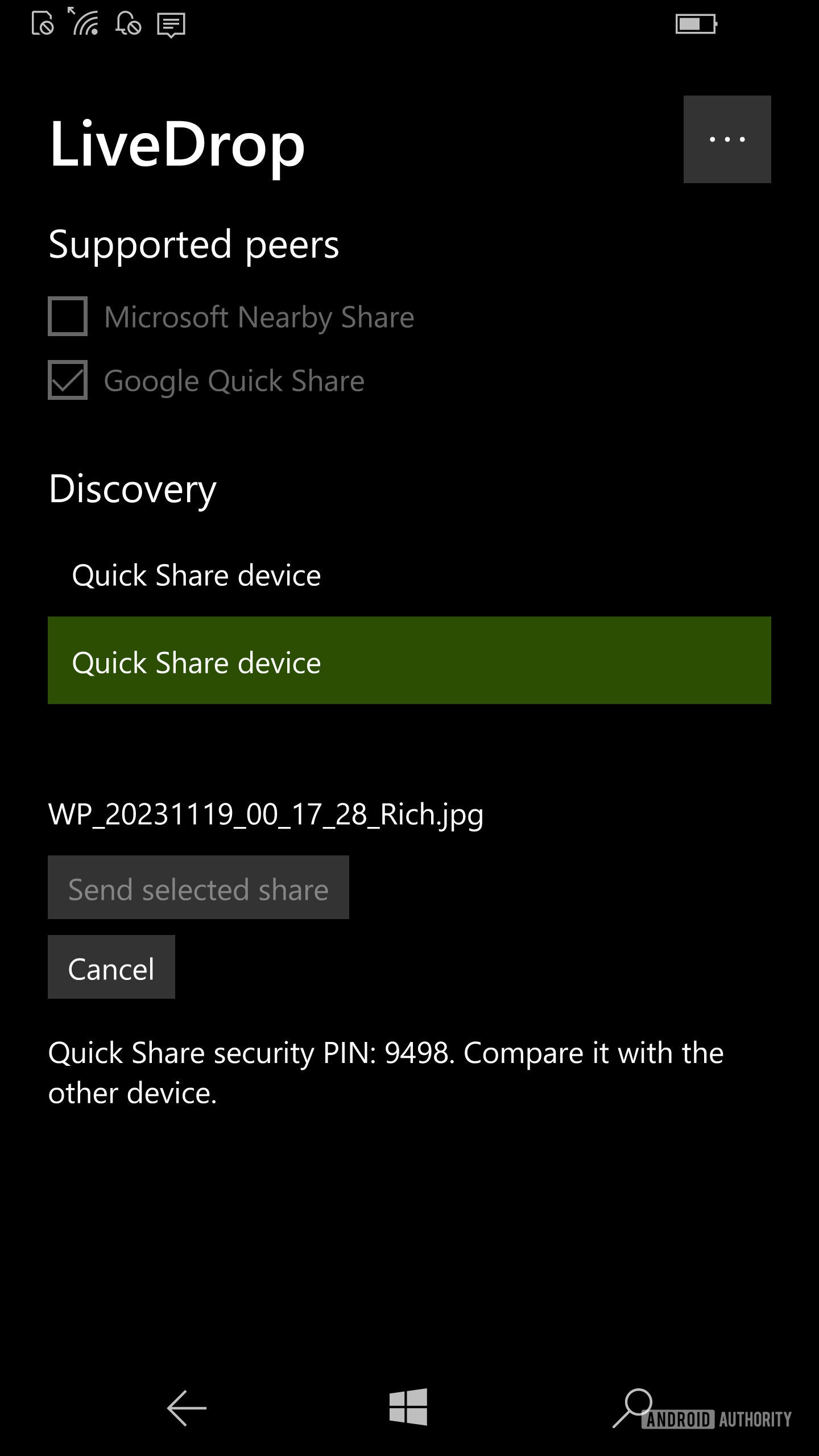 Windows Phone: Неофіційна підтримка Quick Share 7