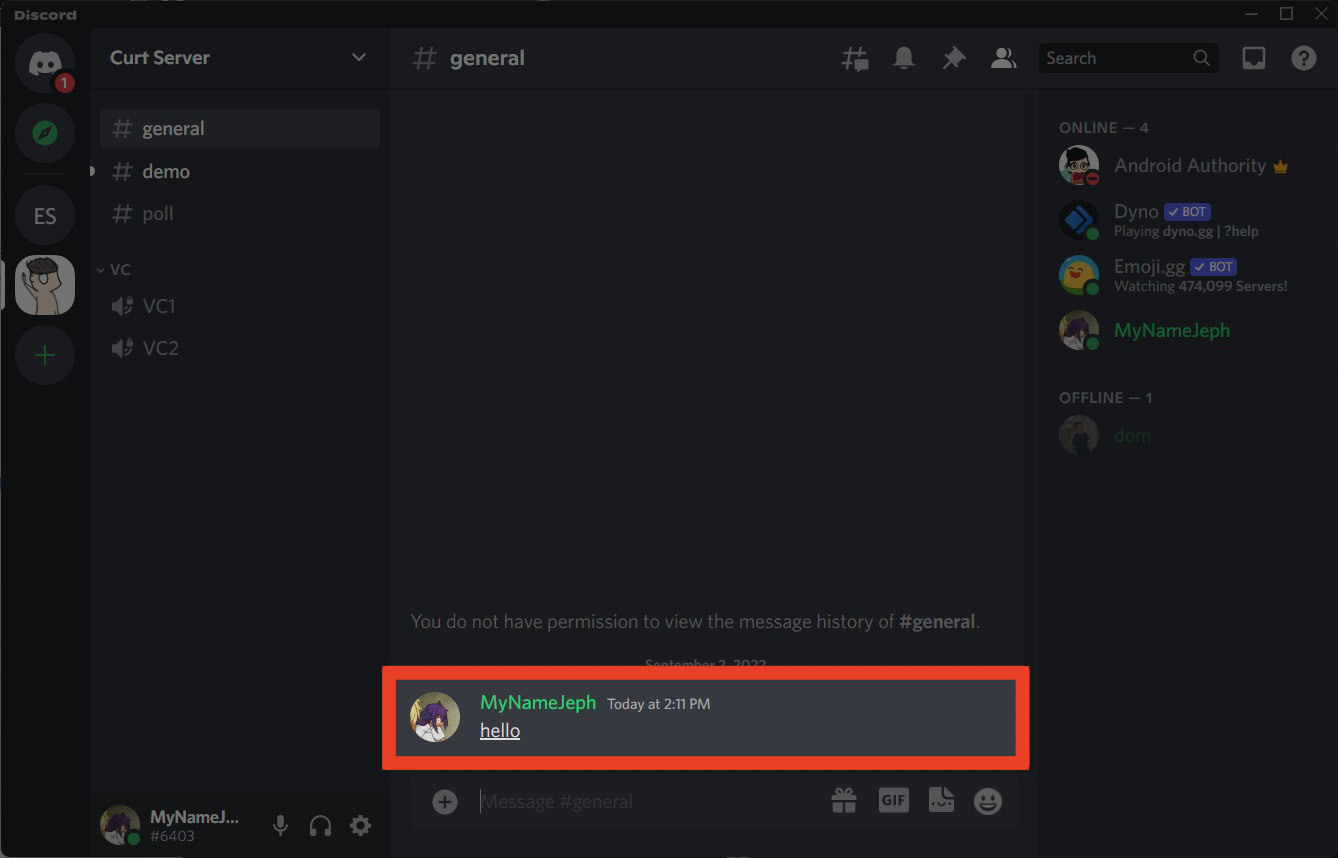 Як зробити підкреслений текст у Discord 8