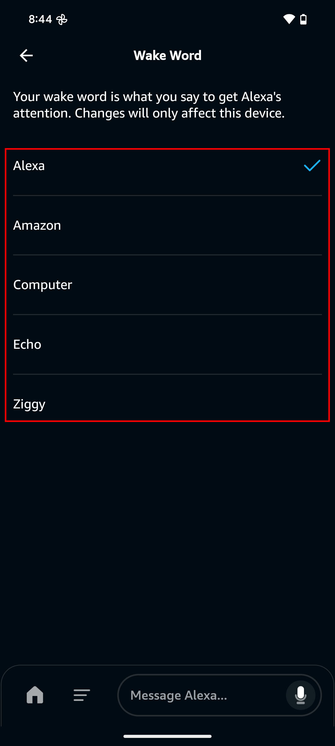 Зміна імені та голосу Alexa 26