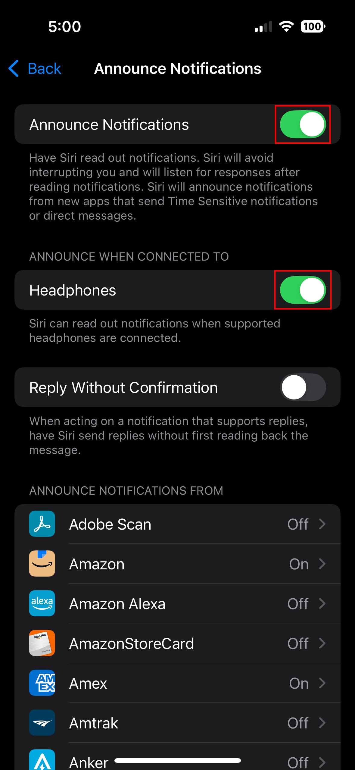 Як вимкнути сповіщення Siri про повідомлення 9